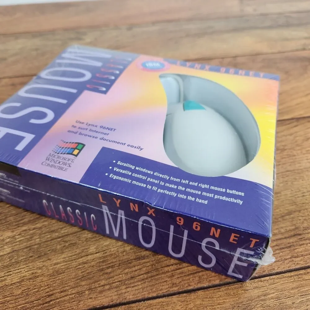 Qtronix Classic Mouse Lynx 96NET PS/2 Mouse IBM Windows NEW in Sealed Packaging